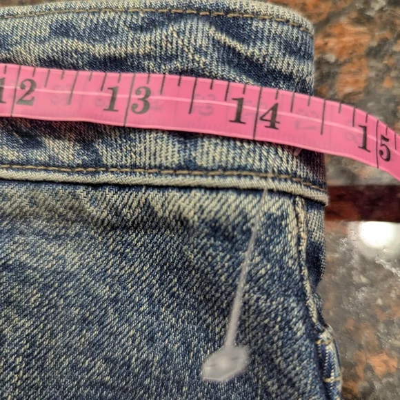 Topshop | Women's Denim Jean Mini Skirt | Split Slit Opening | Blue | Size 2 - Picture 8 of 10